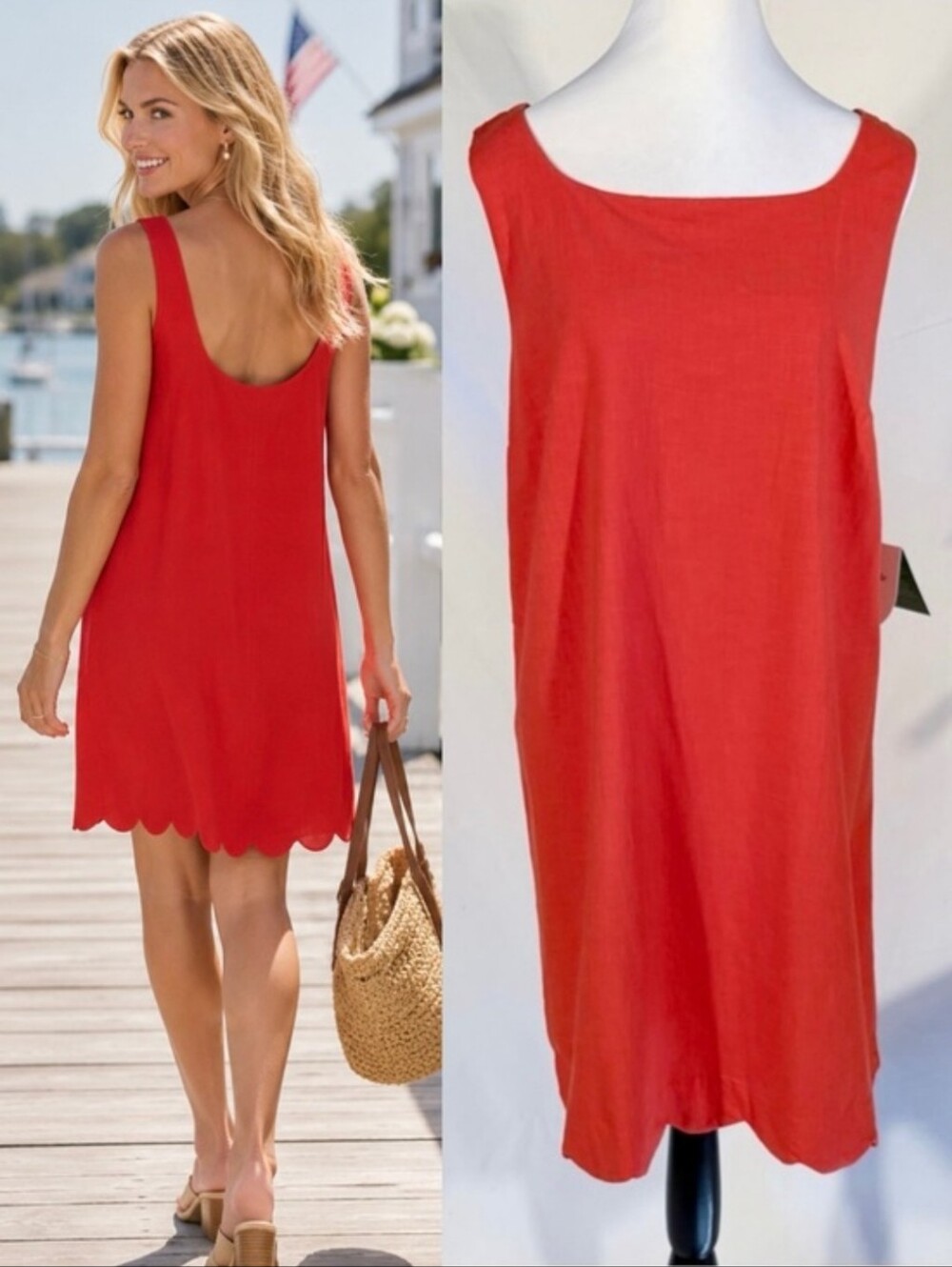 Kate Spade Red Dress Sz Lg Nwt